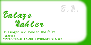 balazs mahler business card